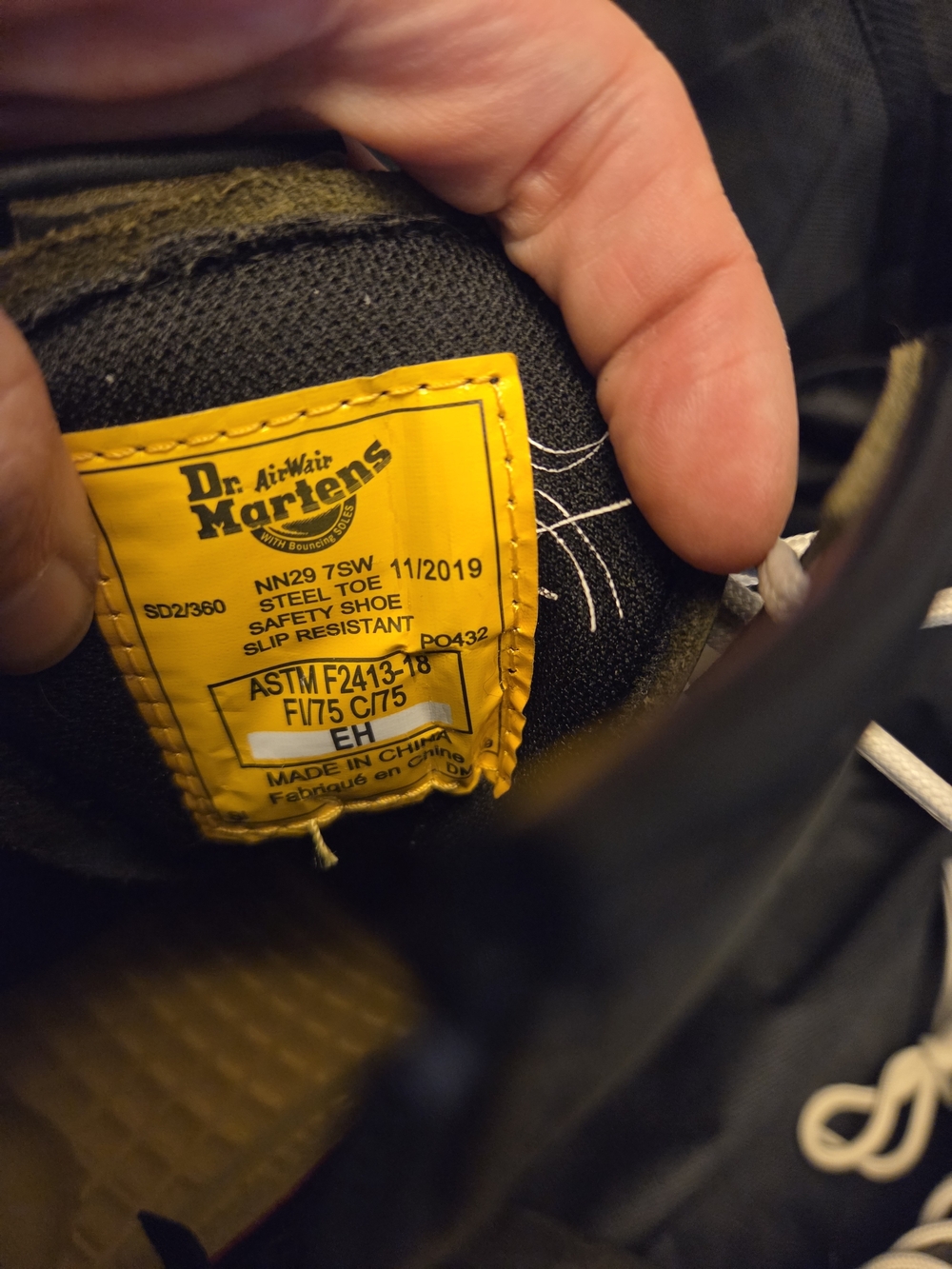 Dr. Martens Olive Lace-Up Side-Zip Ankle Boots with Cream Sole - Picture 2 of 6